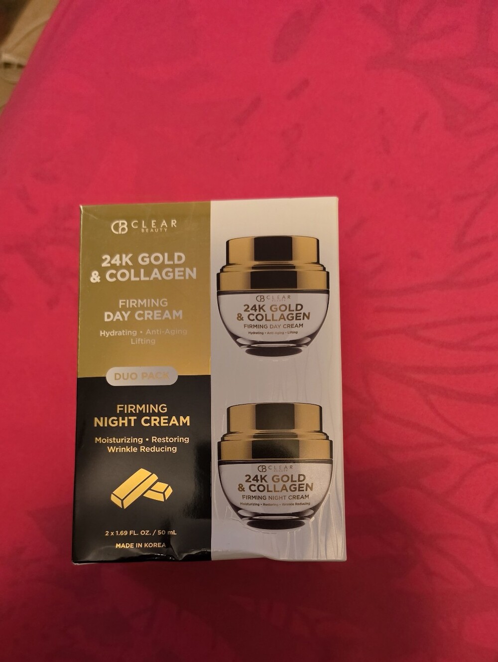 24K Gold & Collagen Firming Day & Night Cream Duo Pack - Gold